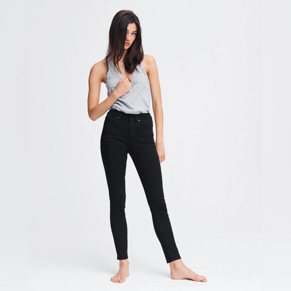 Rag & Bone | Nina Mid-Rise Skinny In No Fade Black Size 28 - Picture 8 of 8